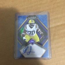 ED INGRAM 2022 WILD CARD AUTO MANIA BLUE PRIZM AUTO ROOKIE #AM-D12 LSU TIGERS