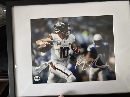 Bo Nix Signed Framed Photo With COA Denver Broncos QB