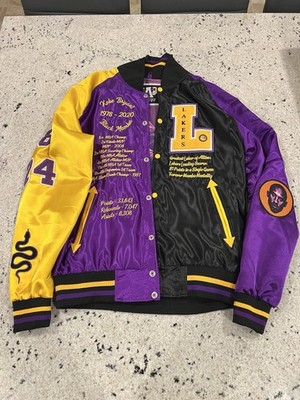 Rare Kobe Bryant Lakers Mamba Mentality RIP Tribute Varsity Jacket - Medium