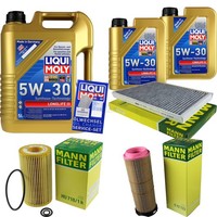 Mann Inspektionspaket 7L Liqui Moly Longlife 5W-30 FüR Mercedes C-Klasse