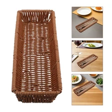  Silverware Basket - Utensil Holder for Party - Small Woven Basket for Flatware