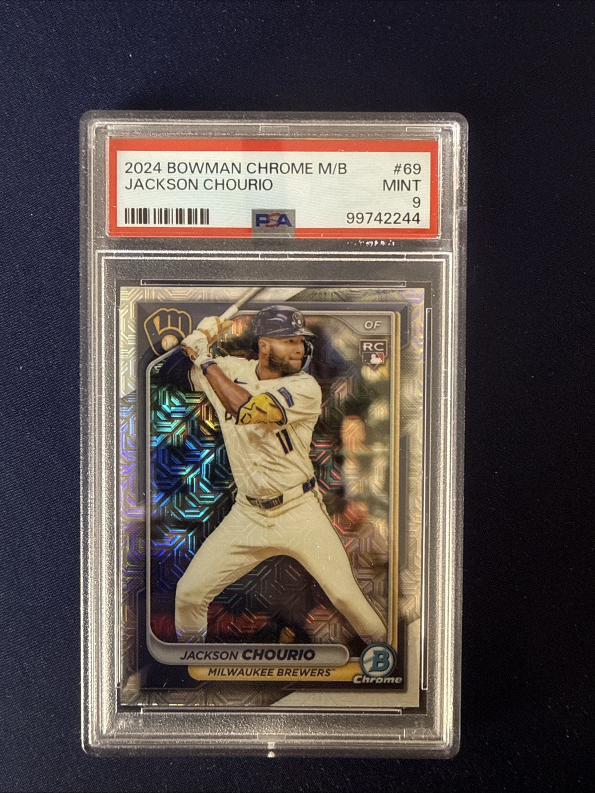 JACKSON CHOURIO (PSA 9) 2024 Bowman Chrome Mega Box MOJO Refractor RC #69
