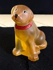 Fenton Butterscotch Lab Dog with Red Collar-Artist Signed