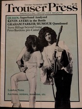 Trouser Press Magazine October/November 1976 Queen, Kevin Ayers, Graham Parker