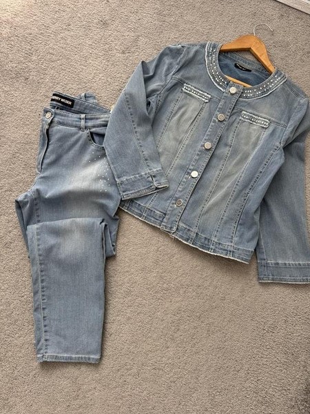 Women Gerry Weber Suit Navy Denim 36 / S / 44