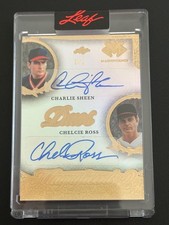 CHARLIE SHEEN * ROSS 2026 LEAF MAGNIFICENCE DUAL AUTO 1/1 MAJOR LEAGUE STARS