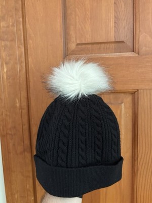 Talbots Women s Black Beanie with white top