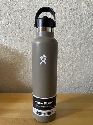 Hydro Flask Driftwood 24 oz Flex Straw Cap Insulated Water Bottle Authentic