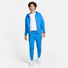 Nike Tech Fleece Track Suit Mens Size L Photo Blue Jacket and Pants Set FB8002