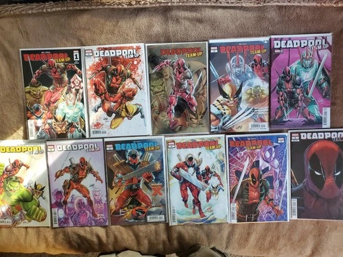 Marvel Comics Deadpool Team-up #1, 2, 3, 4 & 5 Liefeld Foil Cover, Lot Of 11