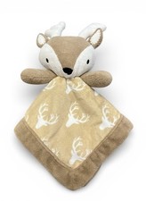 Levtex Baby Deer Lovey Plush Security Blanket Lovie Brown Minky Soother 11