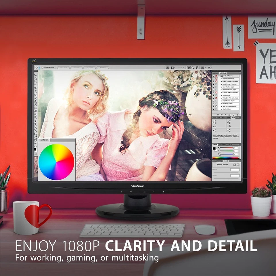 ViewSonic VA2746MH-LED 27 Inch Full HD 1080p LED Monitor Used Grade B - Image 2 of 4