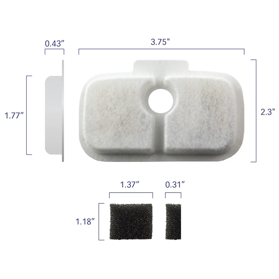 Filtro de agua PET STANDARD compatible con PETLIBRO® Dockstream paquete de 12 Foto 2 de 4