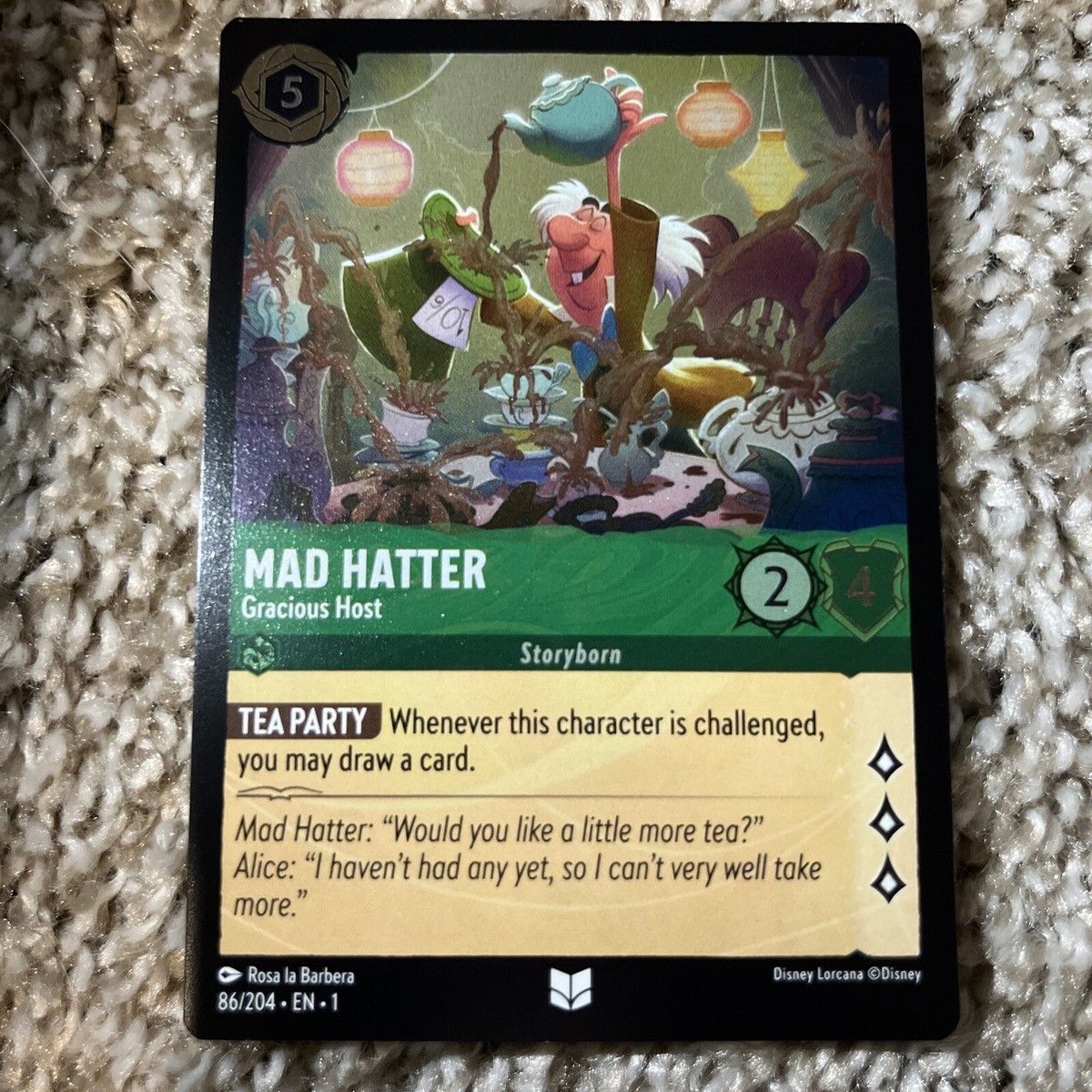 Lorcana Mad Hatter - 86/204 - Uncommon - ✨Foil✨ Near Mint The