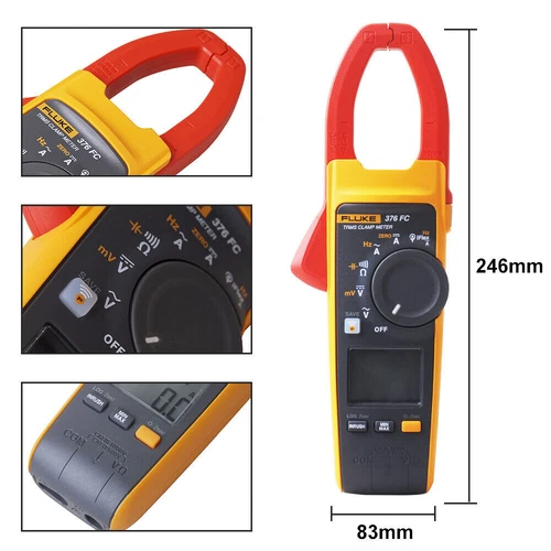 Fluke 376 FC 1000 Amp AC & DC True RMS Clamp Meter with iFlex Probe & Bluetooth - Picture 2 of 6