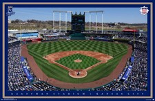 KANSAS CITY ROYALS GAMEDAY Kauffman Stadium Official MLB Baseball 22x34 POSTER