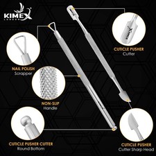 CUTICLE PUSHER & NAIL SCRAPER SET Professional Remover Tool UV Gel Nail Polish