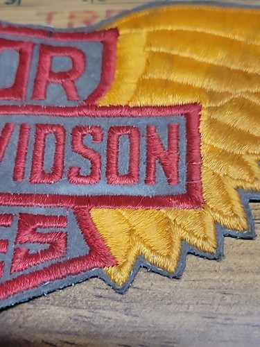 Vintage 1930’s Harley Davidson Large 17” Wing Jersey Sweater Patch - Picture 17 of 22