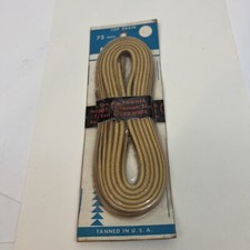 NEW  Vintage Pawnee Indian Tan 72" Pair Leather boot Laces Top Grain Made in USA