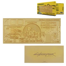 Cyberpunk 2077 24k Gold Plated Metal Eurodollar Numbered Replica