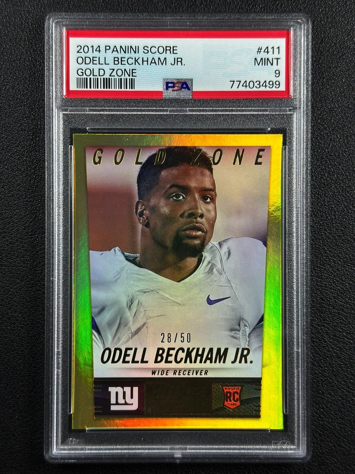 Odell Beckham Jr. Panini Score #411 Gold Zone