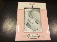 Baby's Christening  Photo Frame 9 x 7 inches