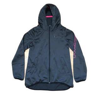 Nike Drifit Basketball Jacket Girls Sz Large Sweatshirt Hoodie Gray Full Zip Ebay