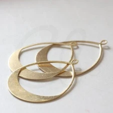 4 Pieces Raw Brass Teardrop Charm - 35x49mm (CW-3798C-J-314)