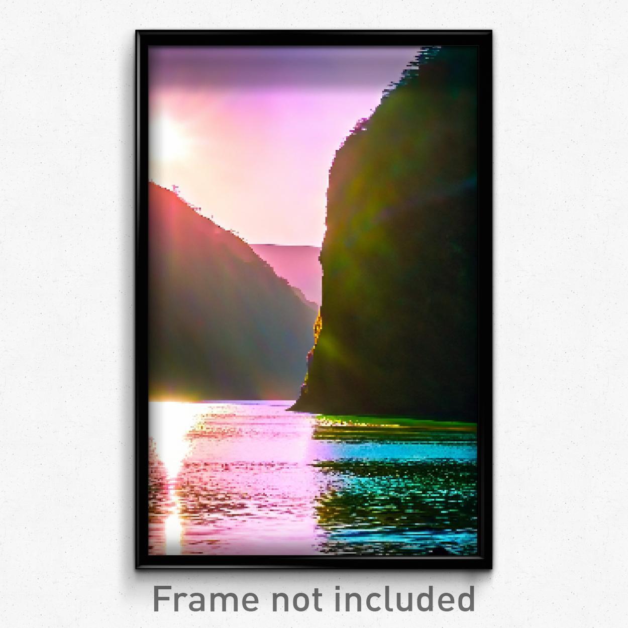 8-Bit Psychedelic Pixel Art Poster - Vibrant Firth Trippy Gamer Print