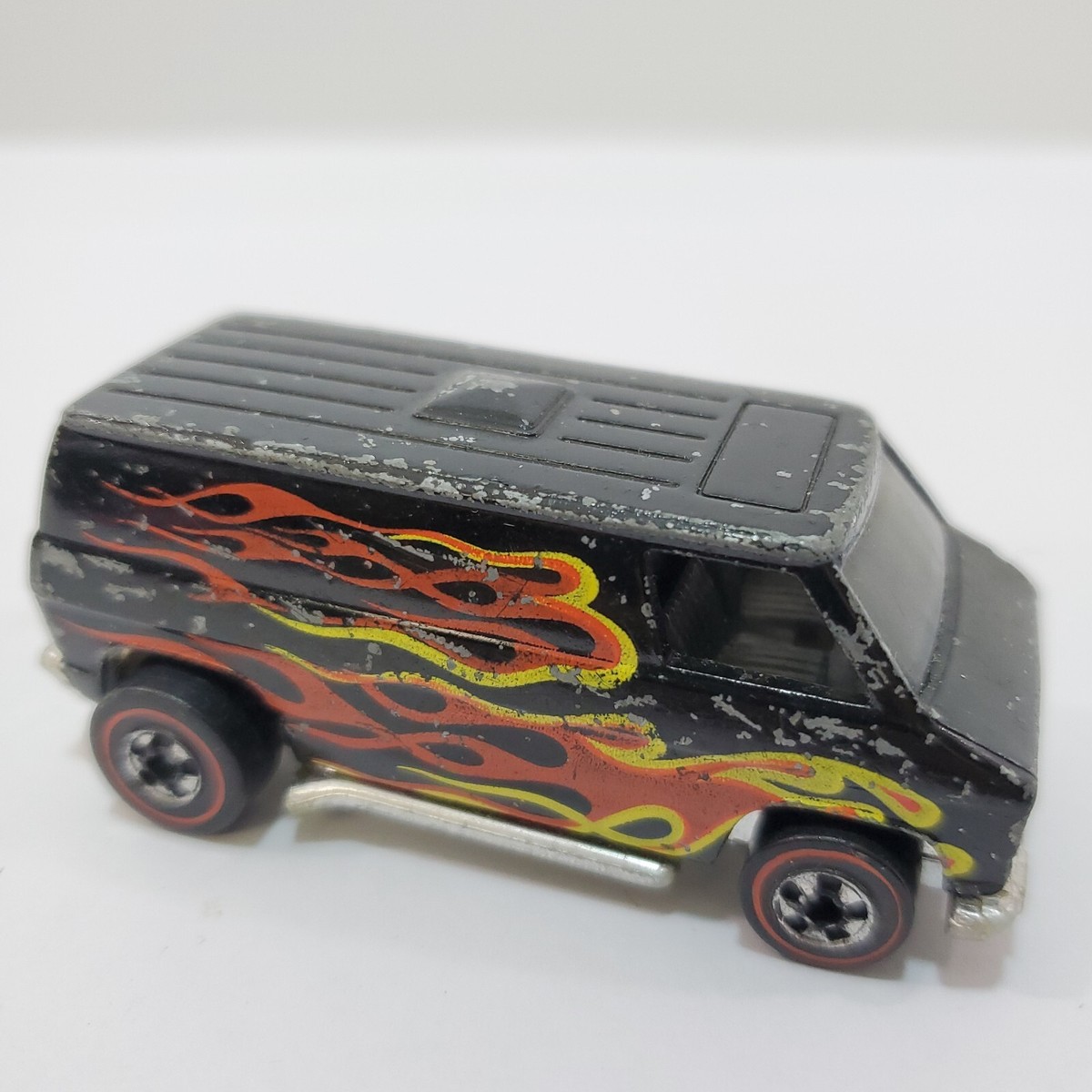 Hot Wheels Super Van 1974 Redline Black With Flames Mattel