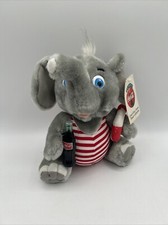 Coca Cola Brand Plush Elephant Holding Coke Bottle Plush Collection w/Tag