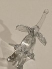 Elephant Miniature Clear Art Glass Figurine. Trunk Up For Luck 2.75" Clear Mini — photo 3
