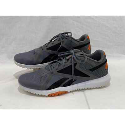 Reebok Flexagon Force Cross Trainer Sneakers Grey Orange Mens Size 14 