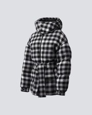 Perfect Moment Star Gingham Ski Jacket In Black Check - Sizexs - Rrp £795 - Bnwt