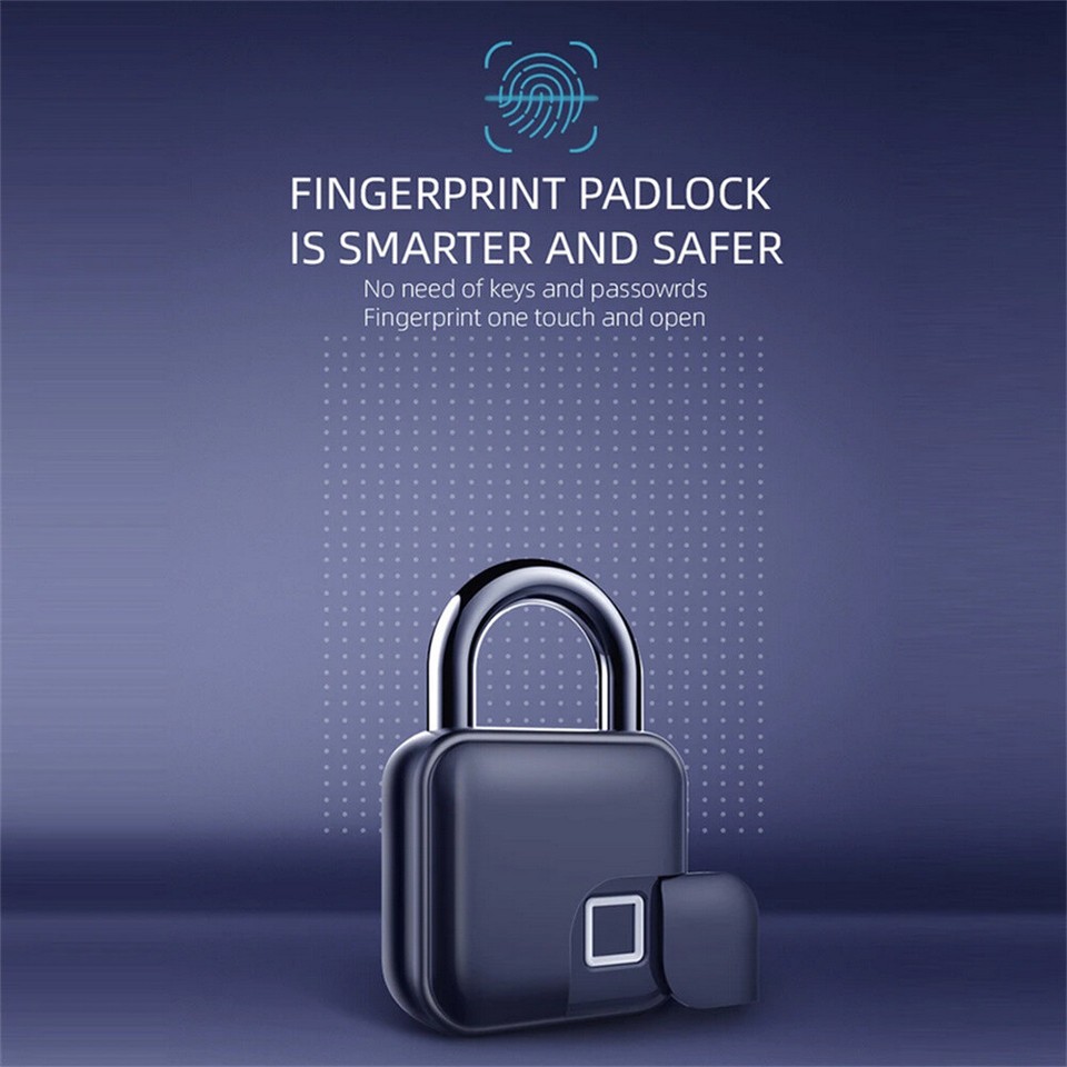 IP55 Waterproof Blue-tooth Fingerprint Padlock For Smart APP Keyless ...