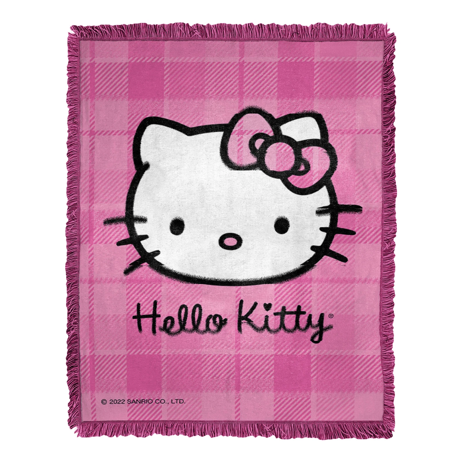 Northwest X Hello Kitty Plaid Perfect Woven Blanket