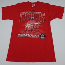Vintage 1997 Detroit Red Wings Champions T Shirt Vtg Pro Player USA Made NHL 90s