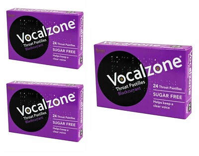 Vocalzone Rachenpastillen zuckerfrei schwarze Johannisbeere 24er Pack