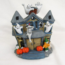 Halloween Tea light Lantern Haunted House figurine P7311 Partylite collection