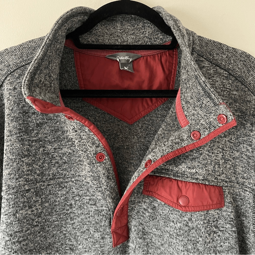 Eddie Bauer Convector Snap Mock Pullover Fleece S… - image 4