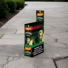 ZIg Zag Cigar Wraps Rolling Size Green- 4 Count Pack of 15 