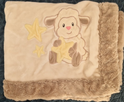 Gebrauchte Little Miracles Costco Decke Lamm Schaf Stern creme beige