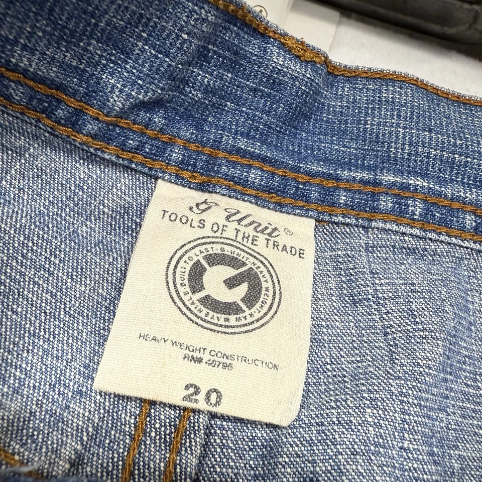 Vintage G Unit Jeans Unisex Size 20 30x30 Baggy Straight Leg Denim Pants Y2K - Image 3 of 4