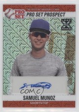 2021 Leaf Pro Set Metal 1990 Base Auto Red Mojo Samuel Munoz #PS0-SM1 Auto 0zt7