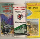 ***VINTAGE 1950's NORTHERN PACIFIC RAILROAD TIME Table & 2 Canadian National  — photo 1