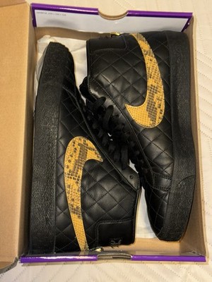 Nike SB Zoom Blazer Mid QS Supreme Black Skateboarding Shoes Size 11