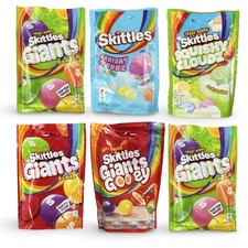 Bolsas de caramelos importadas Skittles - Gigantes, Gigantes pegajosos y nubes blandas | Importación del Reino Unido
