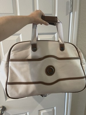 EUC Delsey Paris Chatelet Air 2.0 Weekender Travel Bag Large 9.5 x 20 x12 ivory 