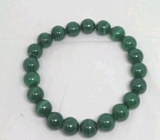 Malachite 9mm Round genuine Natural Green Elastic Bracelet gemstone