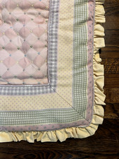 SWEET PEA OF CALIFORDIA quilted nursery comforter. Custom Designer.